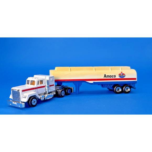 Vintage 82 Road Champs MACK/Matchbox HO 1/87 Diecast Amoco Semi Truck & Tanker - Picture 2 of 14